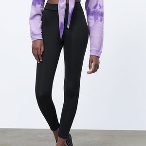 Zara Black High-Waist Leggings